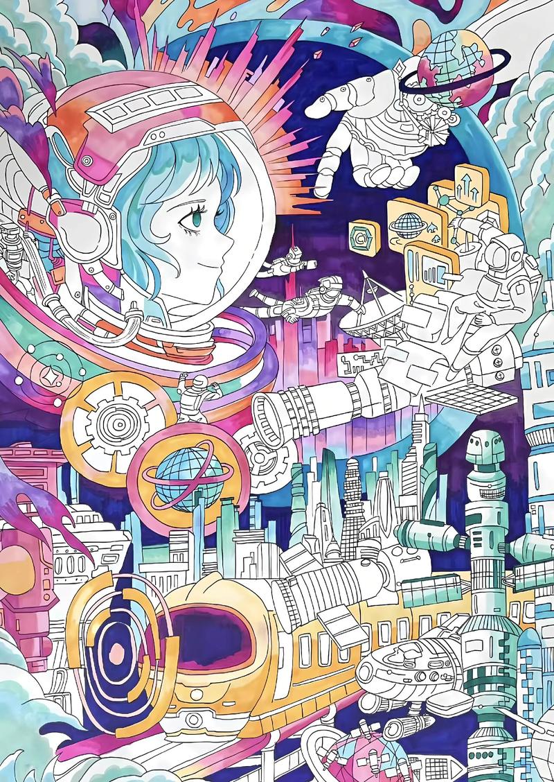 科技与数字生活(科技与生活的绘画作品)